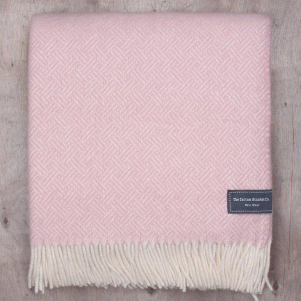 Dusty Pink Basket Weave Knee Blanket