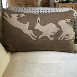 Helkatdesigns 3 Hares Cushion